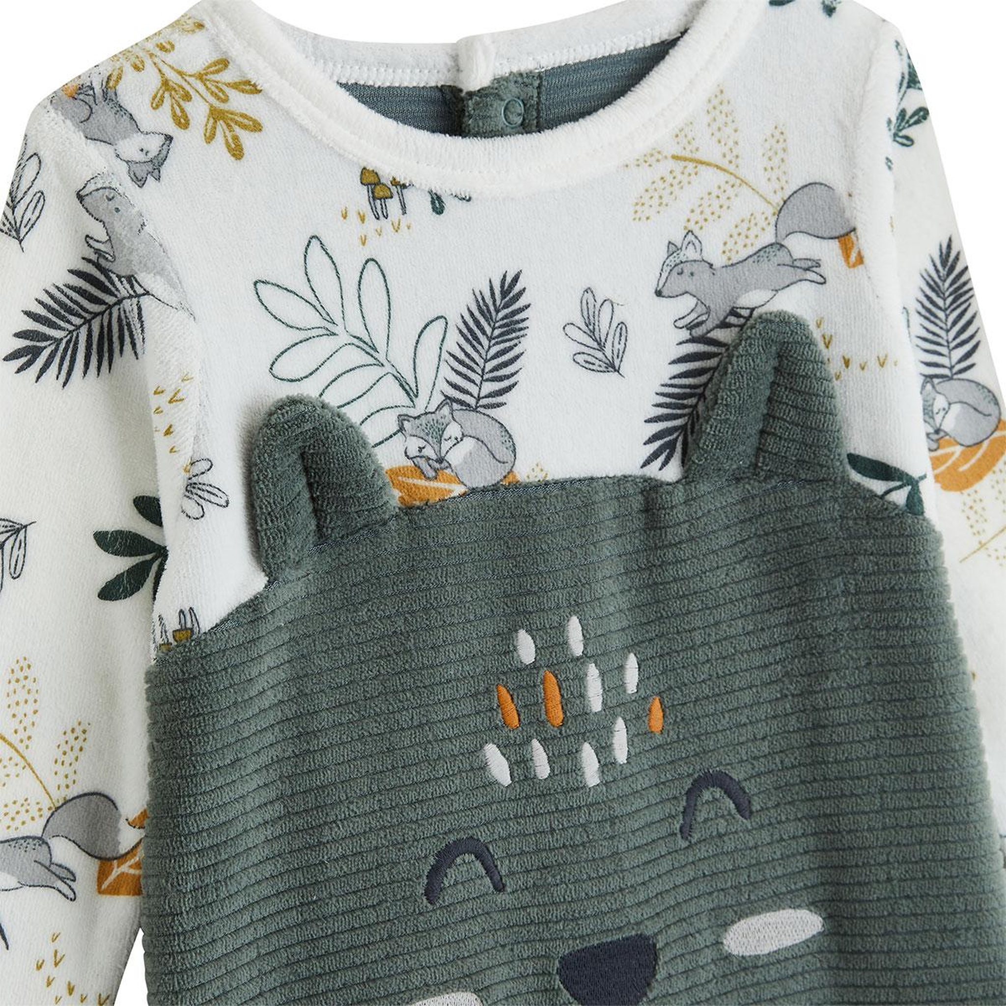 Voir la diapositive 3 : Petit Béguin Pyjama bébé en velours elliott