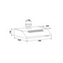 Voir la diapositive 3 : Airlux Hotte visière 60cm 322m3/h blanc - GHC632WH