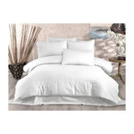 GENERIQUE Parure de lit - 1 housse de couette 220 x 240 cm + 2 taies d'oreiller 60 x 60 cm - 70% polyester, 30% coton - Blanc
