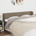 VIDAXL Tete de lit avec oreilles Taupe 203x23x78/88 cm Tissu