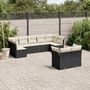 Voir la diapositive 1 : VIDAXL Salon de jardin 9 pcs avec coussins noir resine tressee