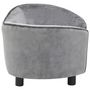 Voir la diapositive 5 : VIDAXL Canape pour chien Gris 69x49x40 cm Peluche