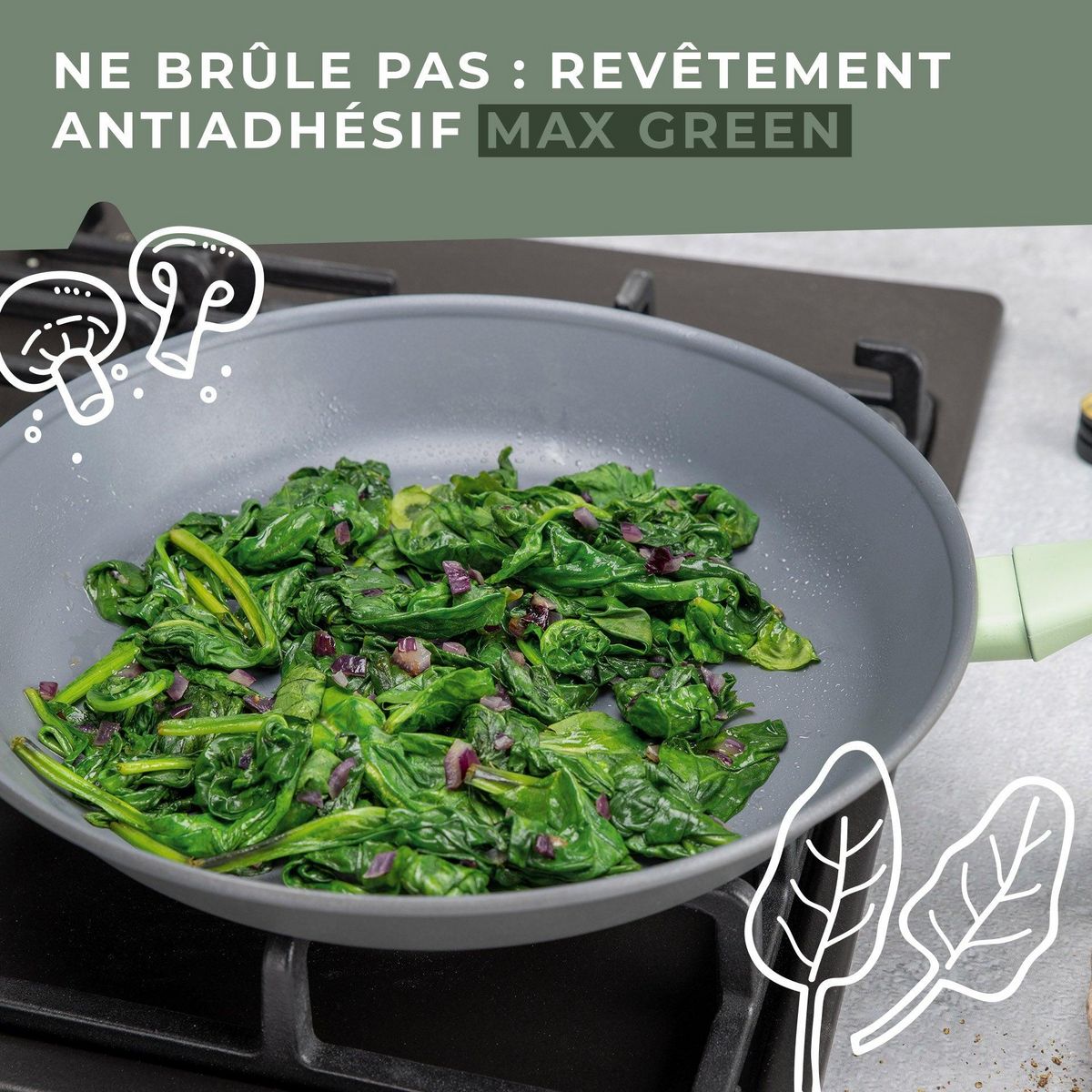 Fackelmann Poêle à frire et couvercle de cuisson de 20 cm de diamètre Fackelmann Ecolution