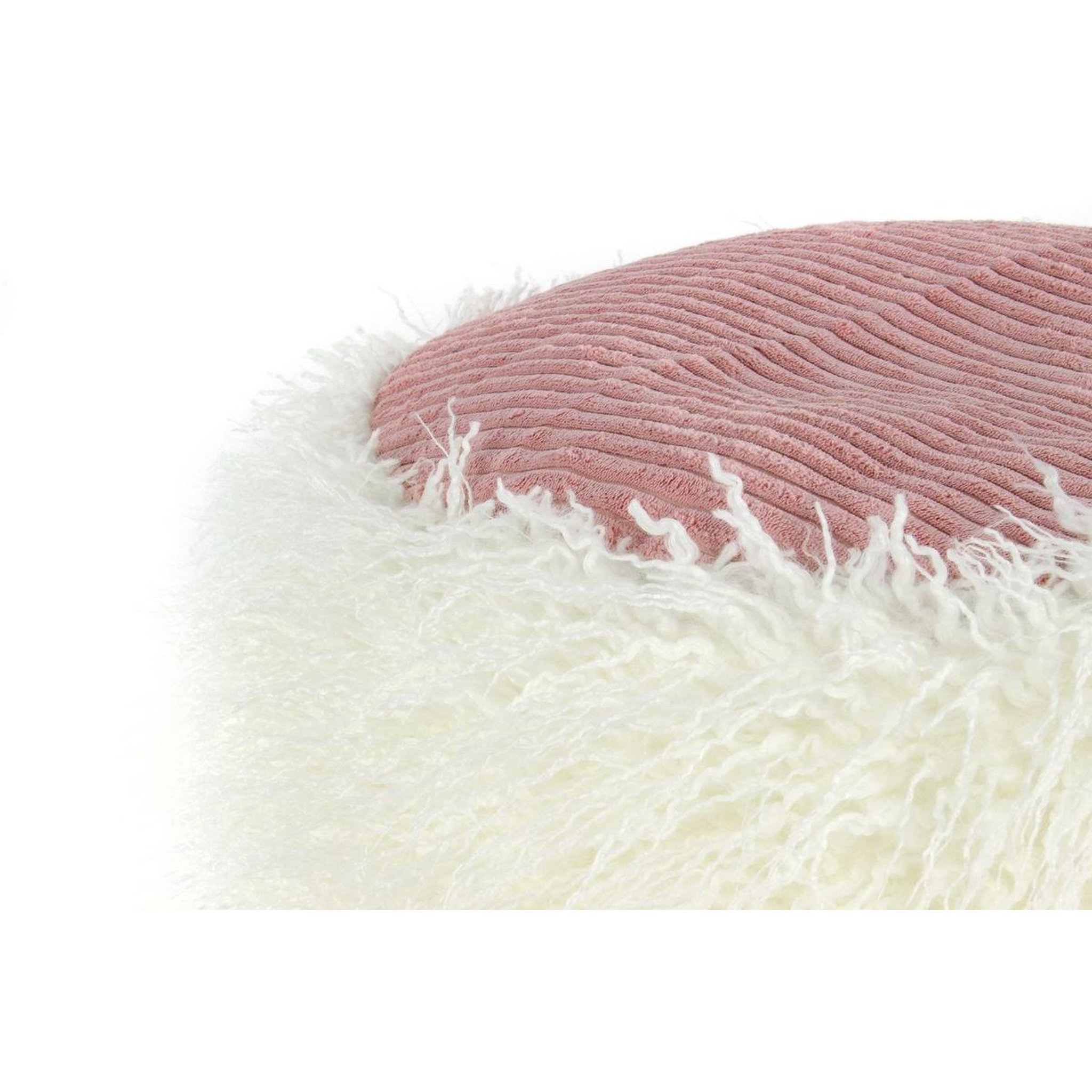 Voir la diapositive 2 : Paris Prix Pouf rond imitation fourrure  bobtail  45cm blanc