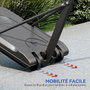 Voir la diapositive 6 : HOMCOM Panier de basketball sur pied hauteur réglable H.146-236 cm lestage roulettes bleu noir