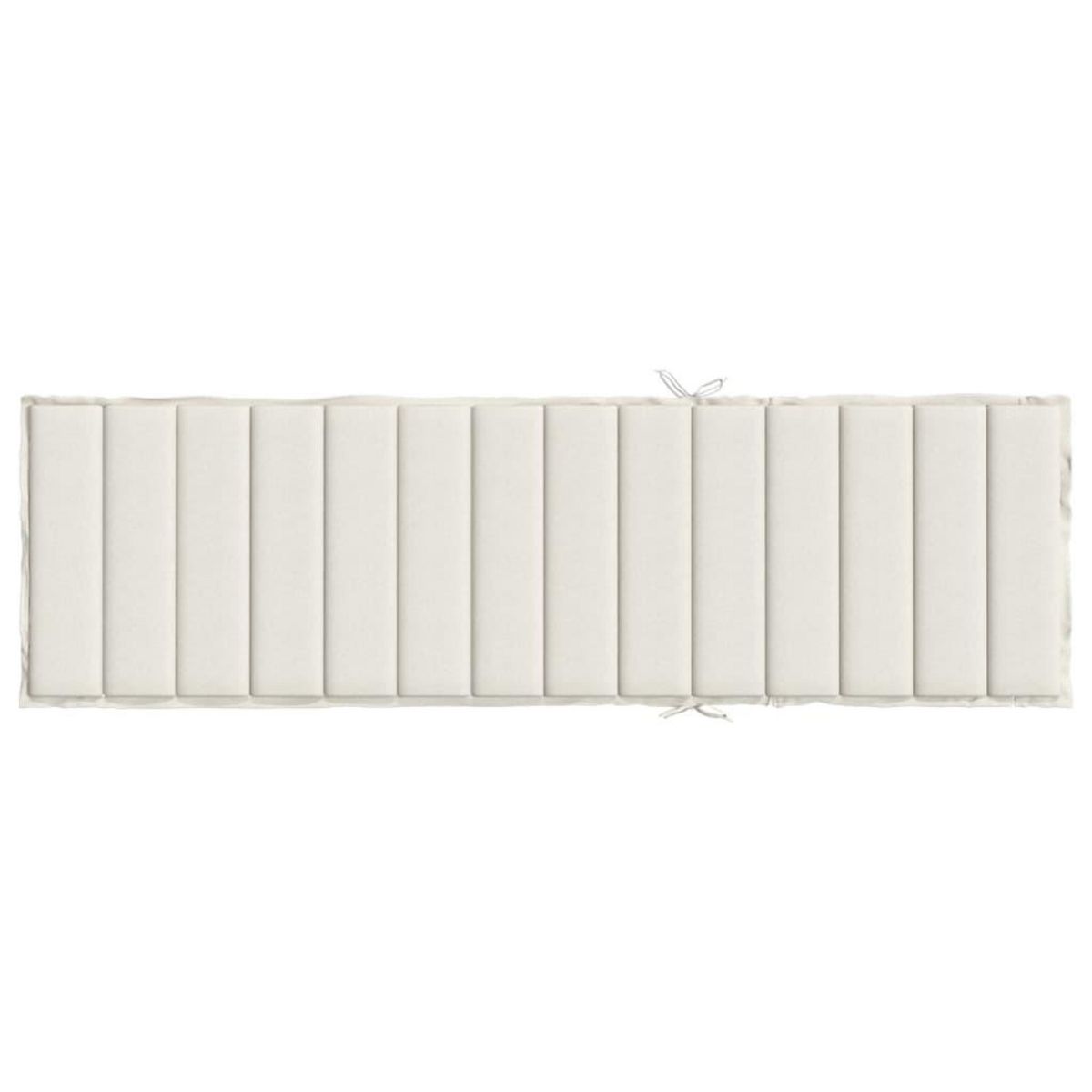 VIDAXL Coussin de chaise longue creme melange 200x60x4 cm tissu