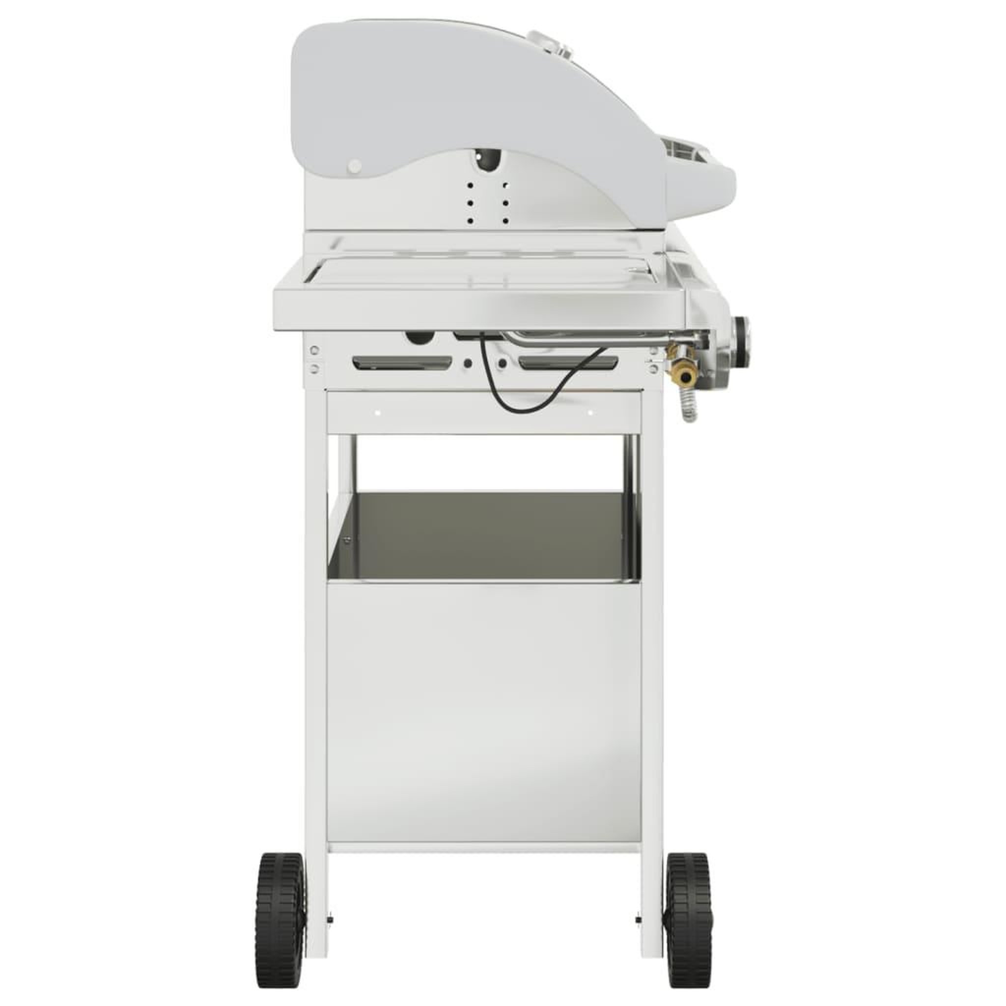 Voir la diapositive 4 : VIDAXL Barbecue gril a gaz avec 4 bruleurs argente acier inoxydable