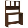 Voir la diapositive 2 : VIDAXL Bureau et etageres Chene marron 102x45x148 cm Bois d'ingenierie