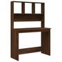 Voir la diapositive 2 : VIDAXL Bureau et etageres Chene marron 102x45x148 cm Bois d'ingenierie