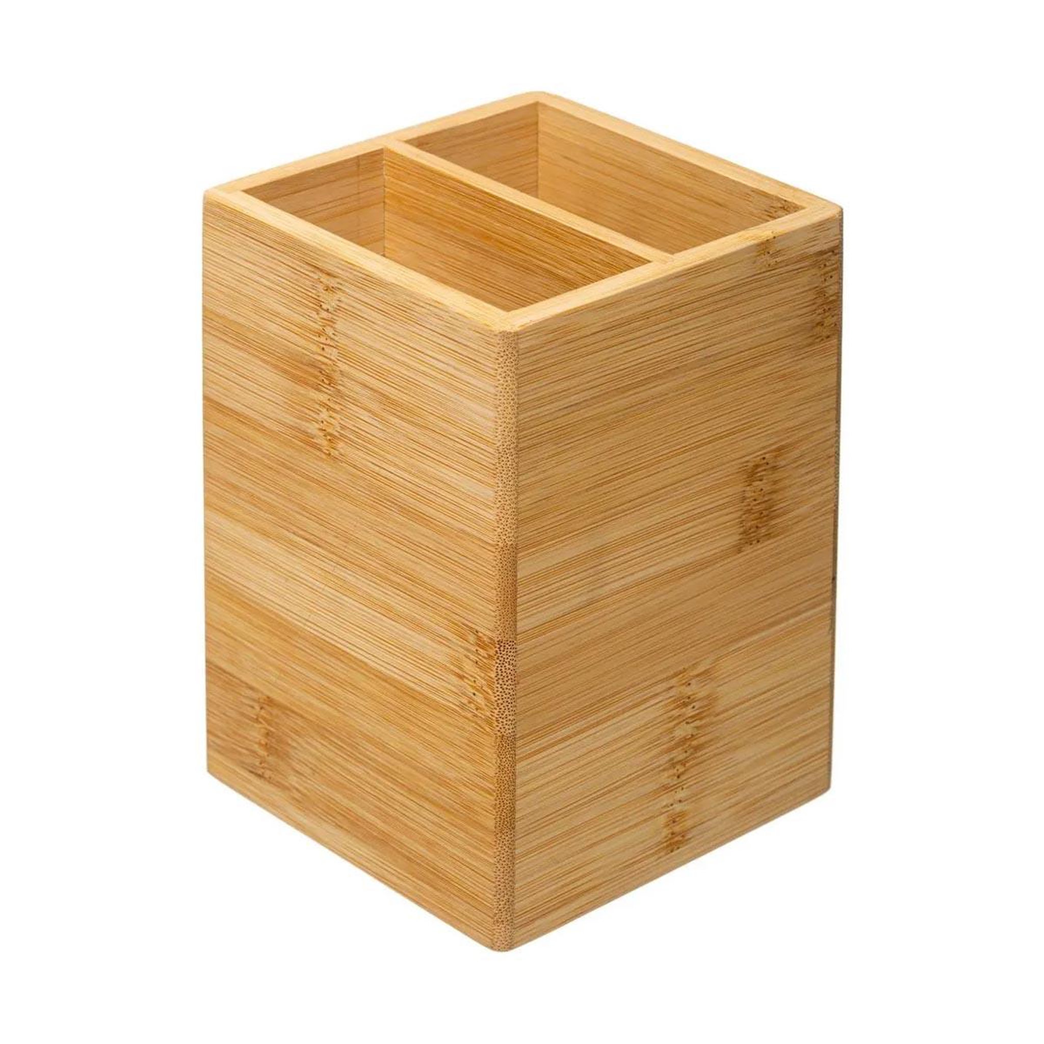 FIVE Pot à ustensiles carré  bambou  15cm naturel