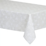 ATMOSPHERA Nappe Enduite Imprimée  Lila  150x250cm Lin & Blanc