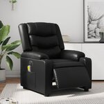 VIDAXL Fauteuil de massage inclinable electrique noir similicuir