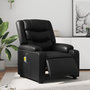 Voir la diapositive 1 : VIDAXL Fauteuil de massage inclinable electrique noir similicuir