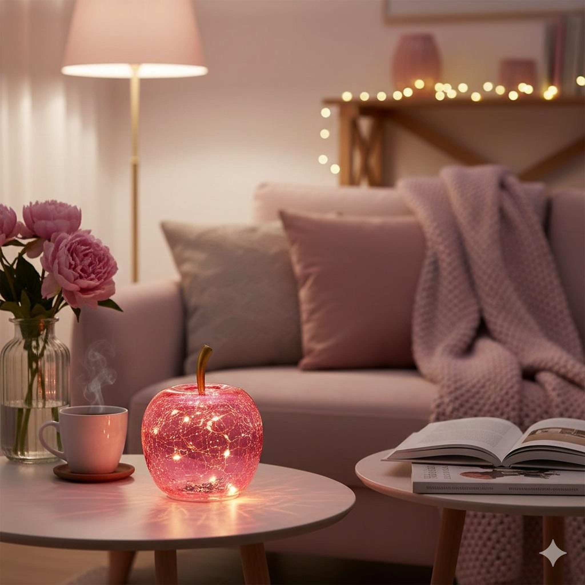 Voir la diapositive 2 : Eden Lampe pomme lumineuse 10 led design et moderne