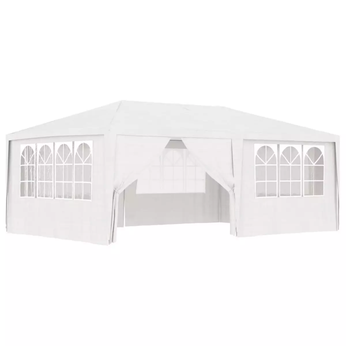 VIDAXL Tente de reception et parois laterales 4x6 m Blanc 90 g/m^2