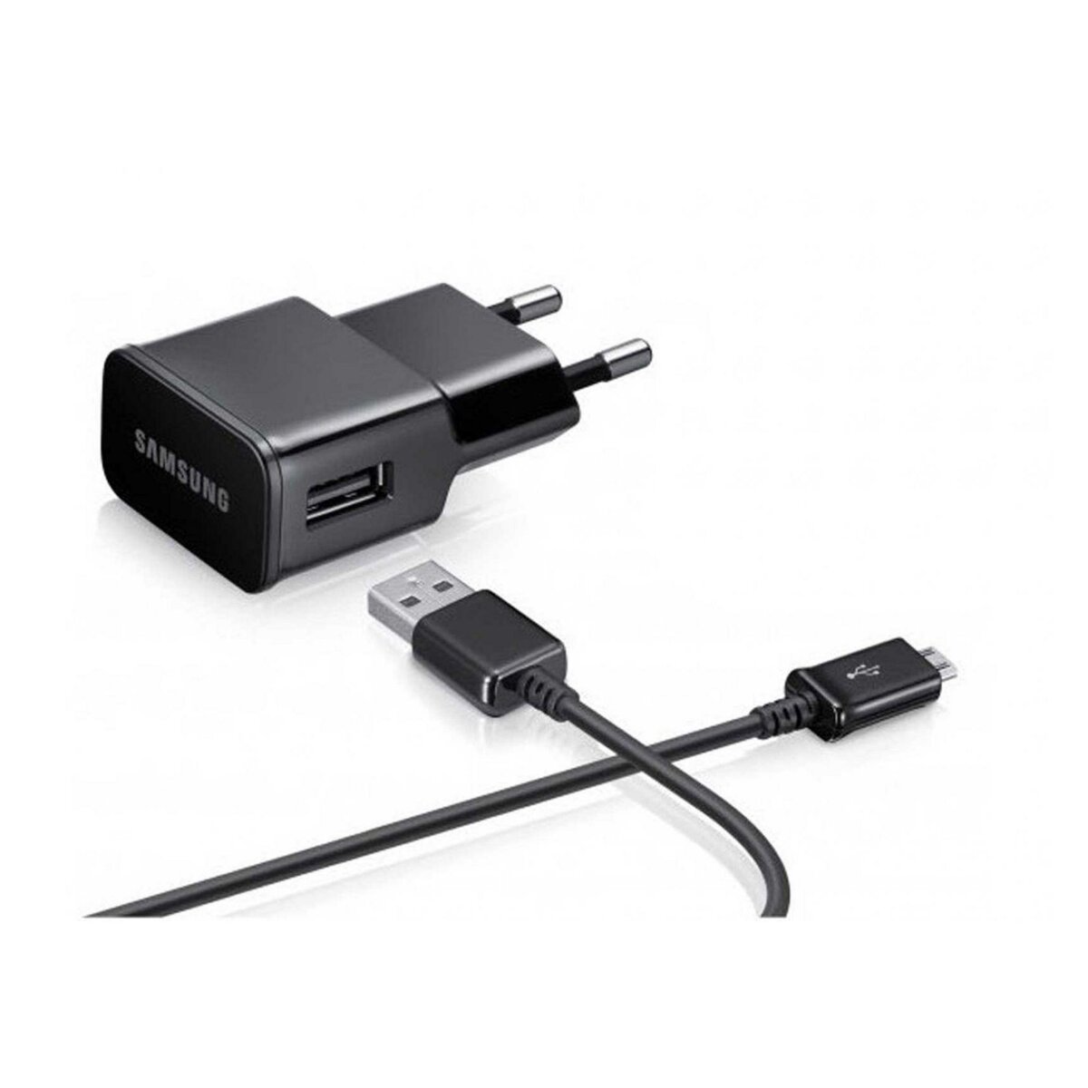 Samsung Chargeur secteur 2A + câble 1.5m micro USB noir pas cher 