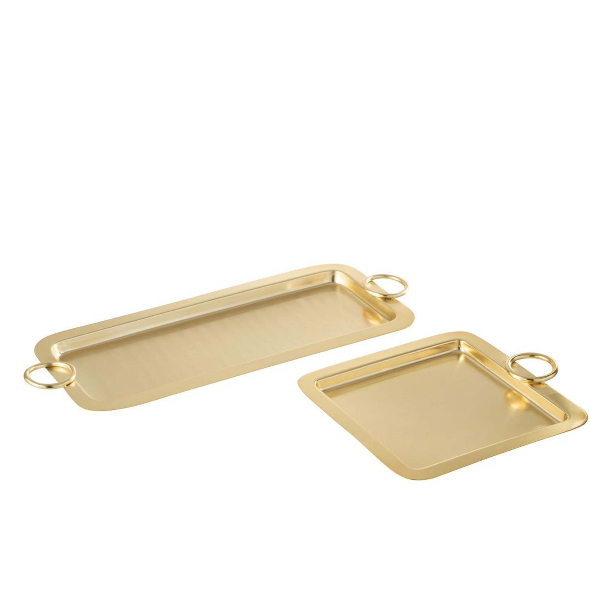 Voir la diapositive 2 : J-LINE Plateau de service en inox  mile  42cm or