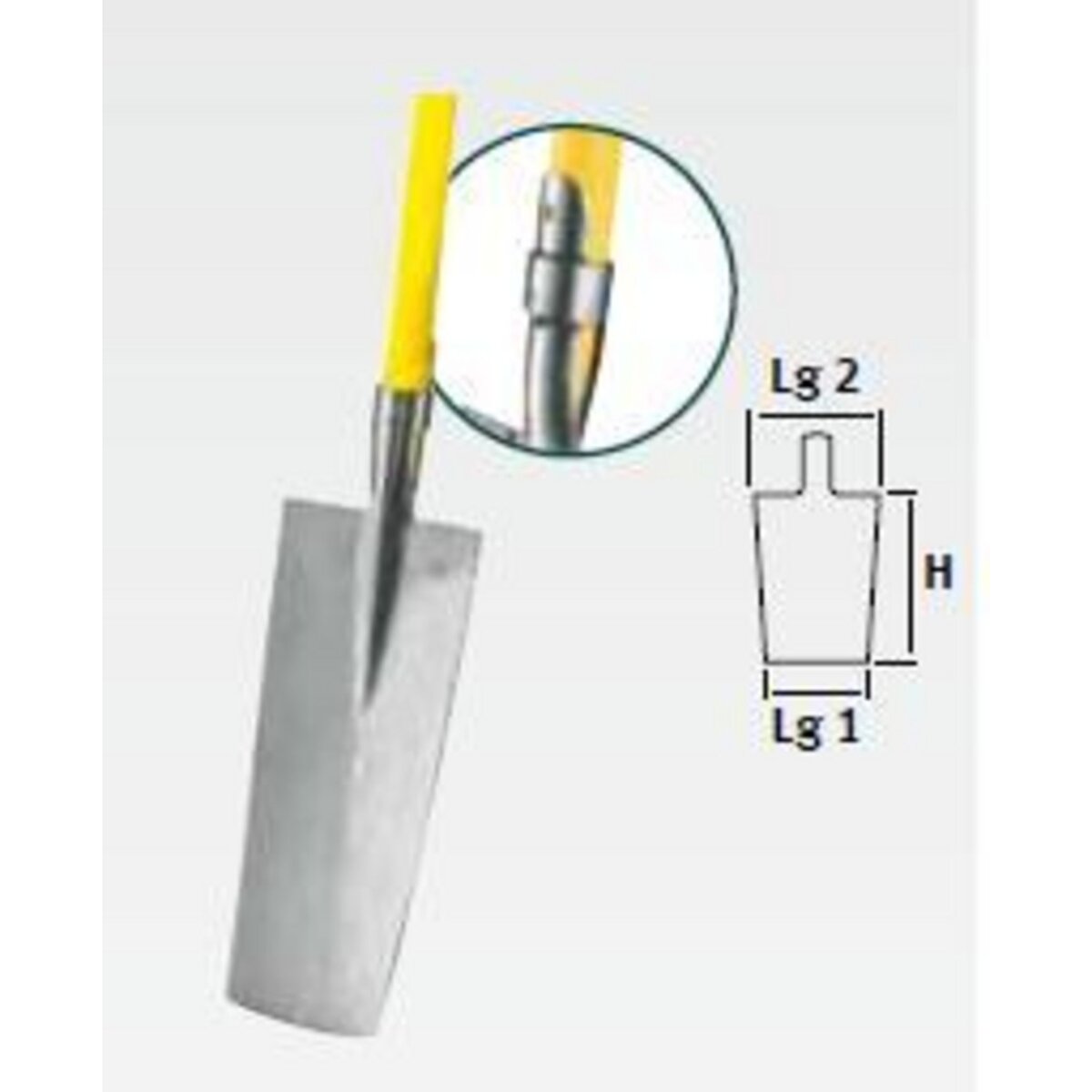 Leborgne Louchet de pépiniériste - 36 cm - manche béquille Novagrip