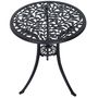 Voir la diapositive 6 : OUTSUNNY Ensemble salon de jardin 2 places avec table ronde style rétro fonte alu noir
