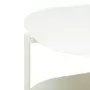  Table Basse 2 Niveaux  Haja  100cm Blanc