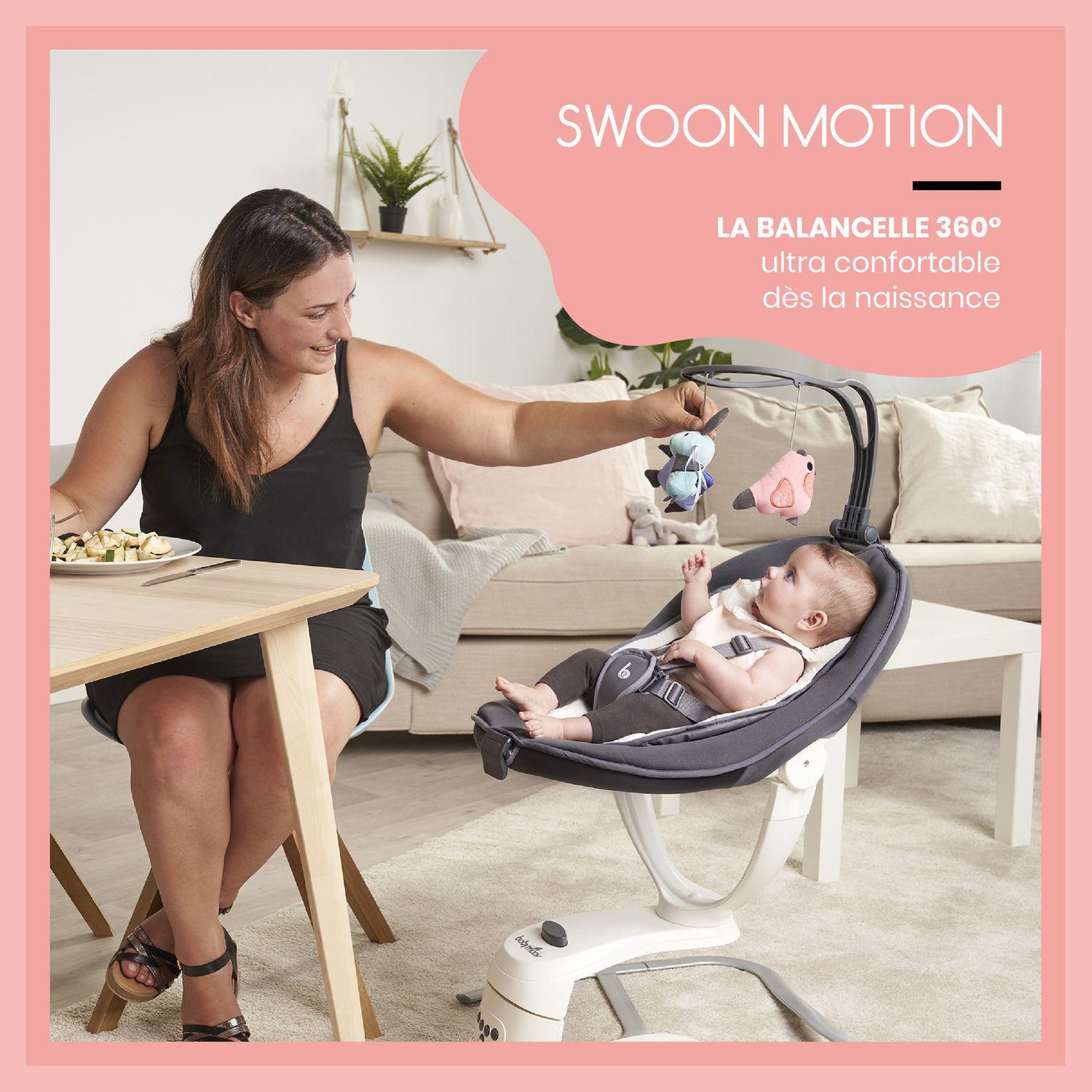 Voir la diapositive 2 : BABYMOOV Transat balancelle bébé Swoon Motion