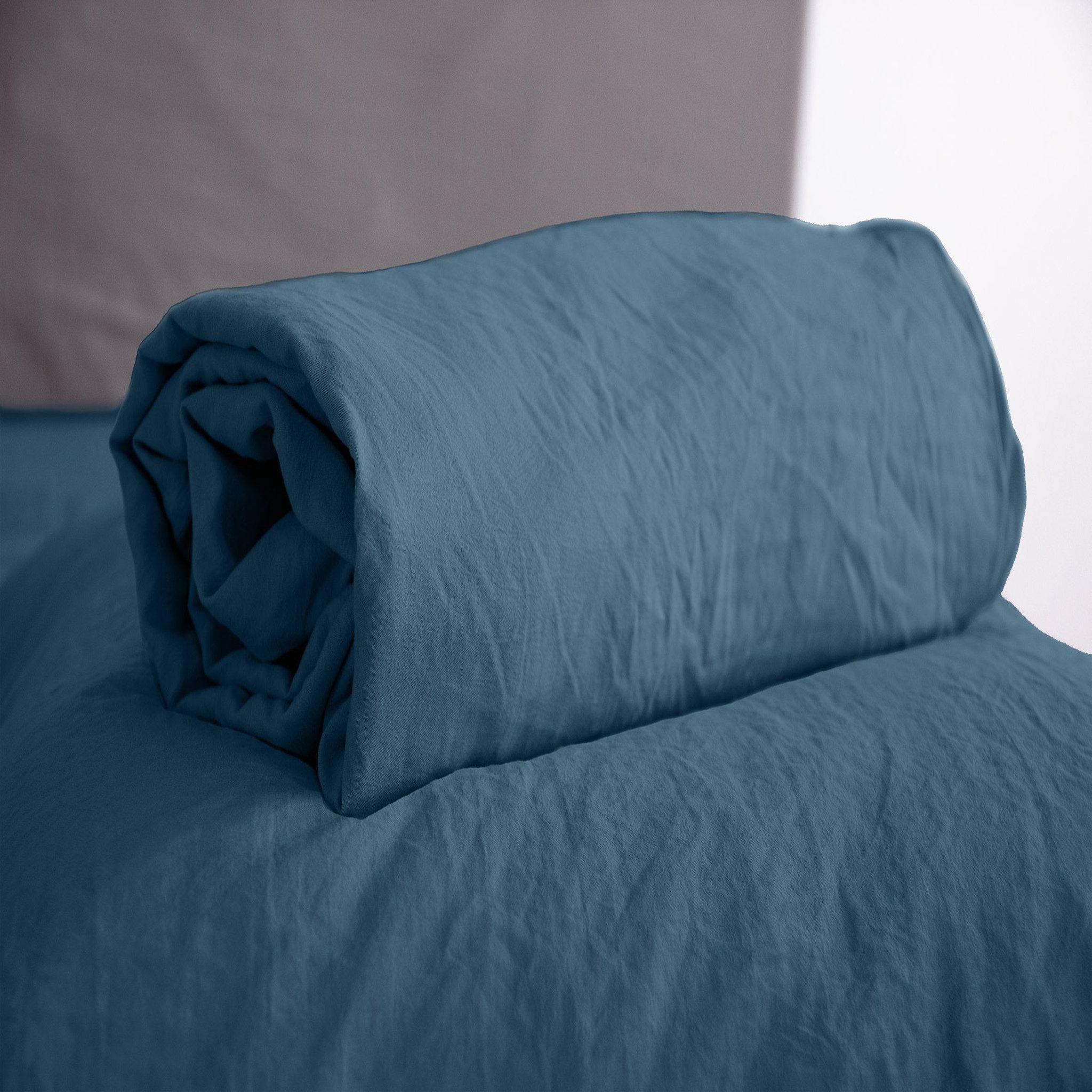 Voir la diapositive 3 : COTE DECO Drap housse - 100% microfibre lavée