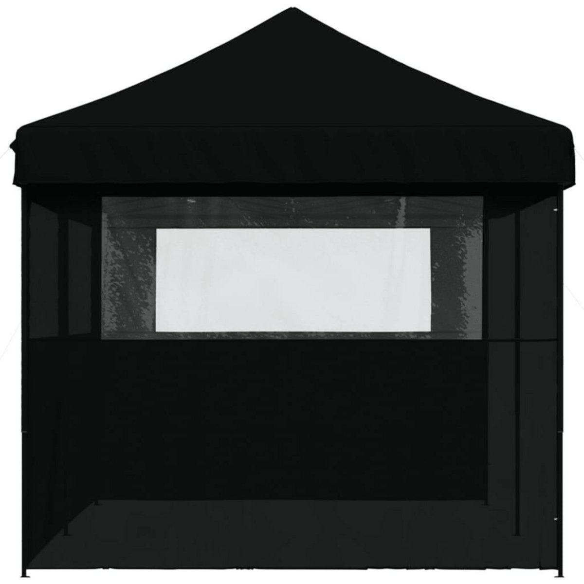 VIDAXL Tente de reception pliable escamotable 3 parois laterales noir