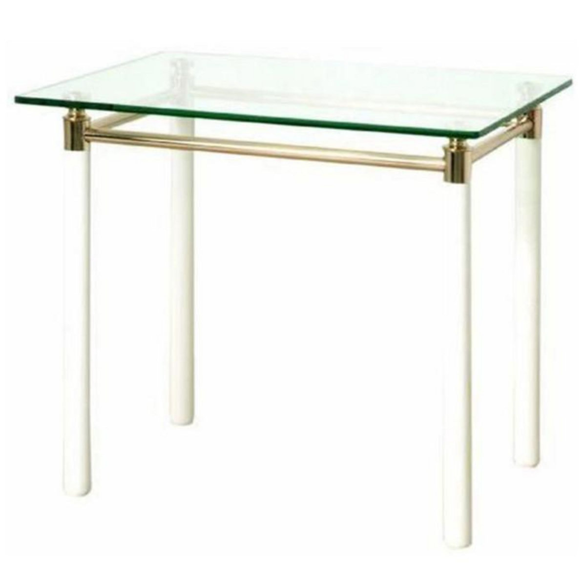 Paris Prix Table d'Appoint Design  Ruben  60cm Blanc & Or