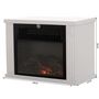 Voir la diapositive 3 : HOMCOM Cheminée électrique poêle style contemporain thermostat 600-1200 W blanc