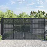 VIDAXL Portail de jardin anthracite 400x175 cm acier