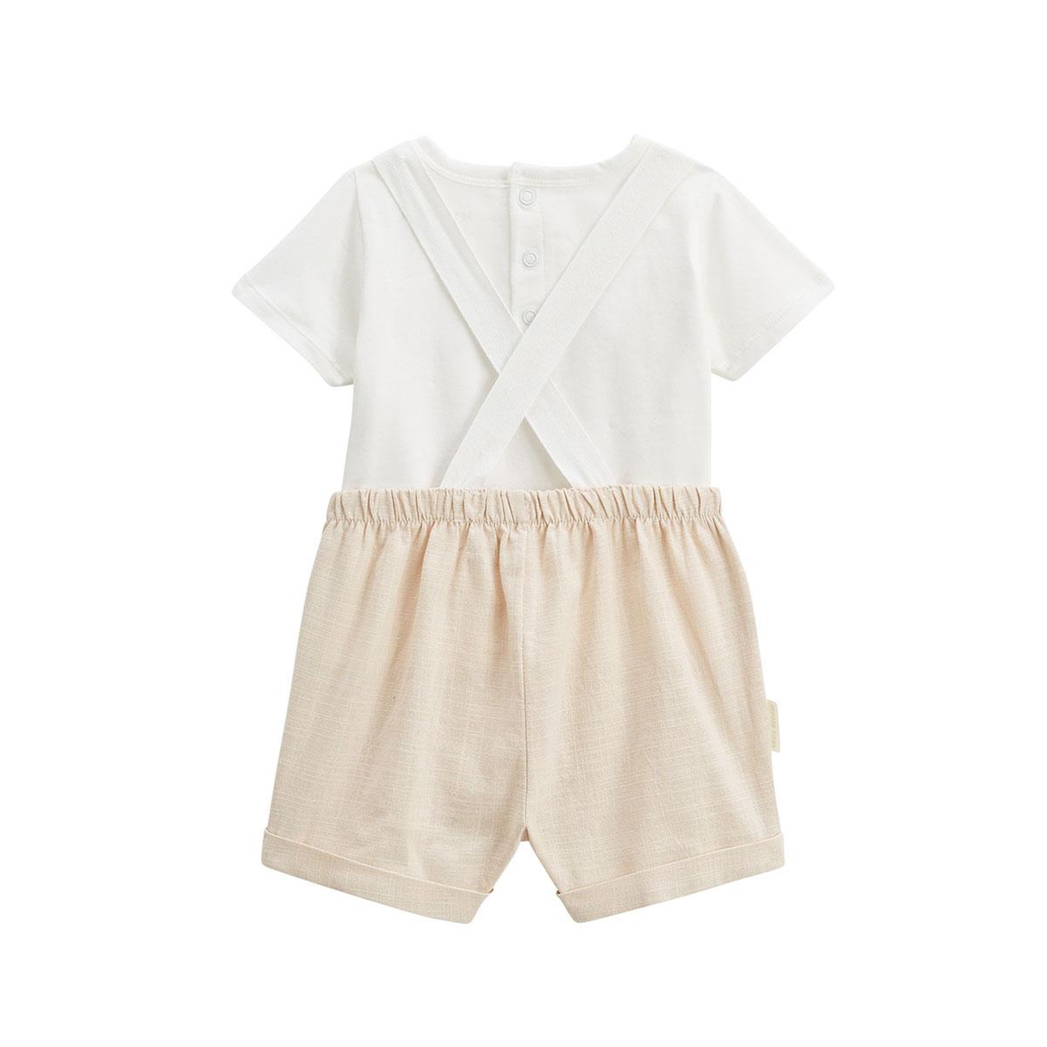 Voir la diapositive 2 : Petit Béguin Ensemble salopette bébé et t-shirt auguste