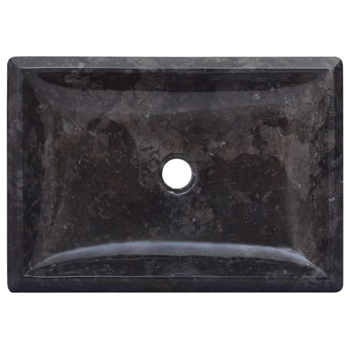 VIDAXL Lavabo Noir 50x35x10 cm Marbre