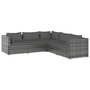Voir la diapositive 2 : VIDAXL Salon de jardin 5 pcs avec coussins Résine tressée Gris