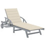 Voir la diapositive 1 : VIDAXL Chaise longue de jardin avec coussin Bois d'acacia solide