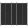 Voir la diapositive 3 : VIDAXL Cloison de separation 5 panneaux Noir 250x220 cm Tissu