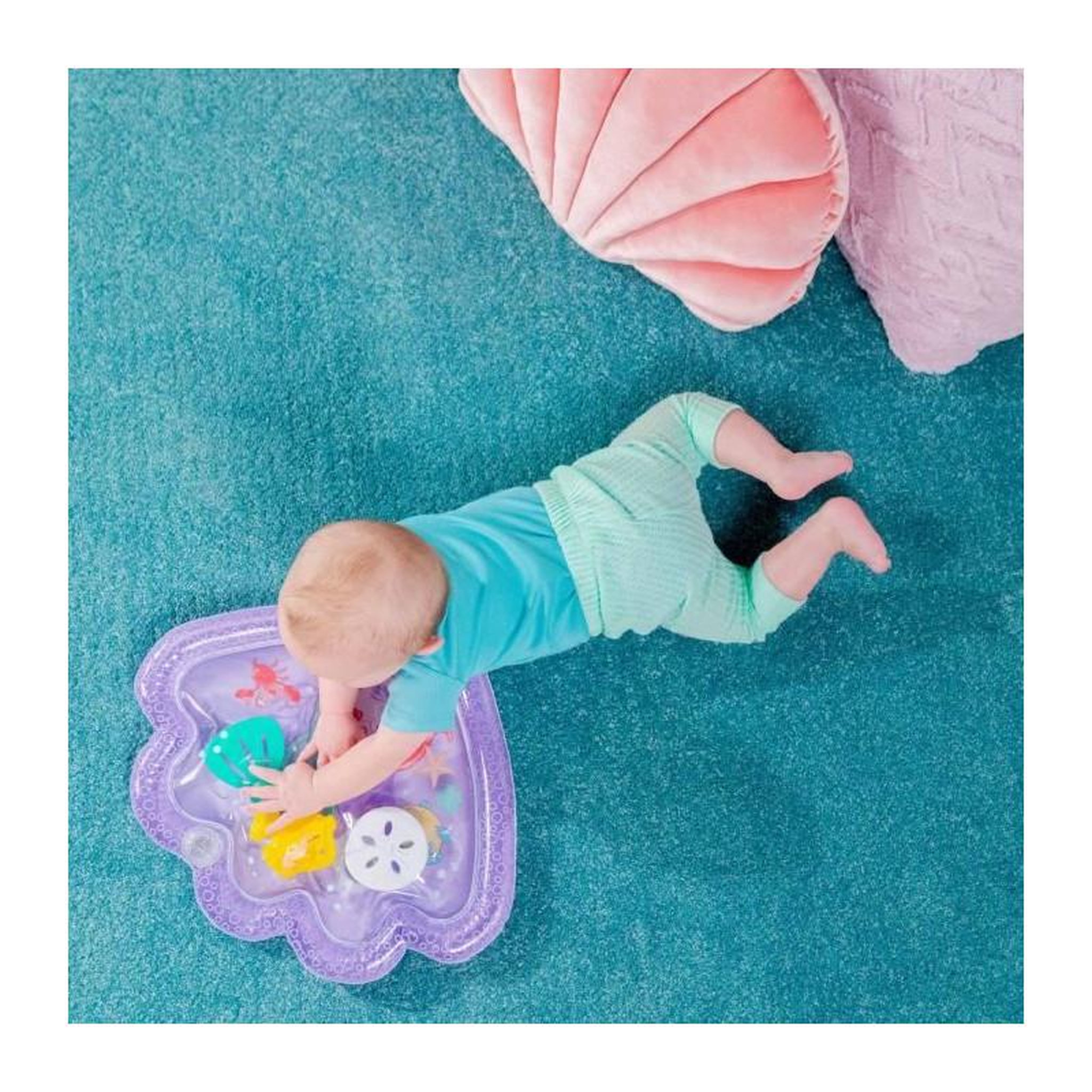 Voir la diapositive 2 : DISNEY DISNEY BABY -ARIEL- Tapis d'eau pour bébé, jeu sensoriel et d'éveil?, gonflable, facile a nettoyer, pliable, jouets des la na