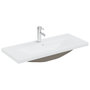 Voir la diapositive 2 : VIDAXL Lavabo encastre avec robinet 91x39x18 cm ceramique blanc