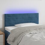 VIDAXL Tete de lit a LED Bleu fonce 100x5x78/88 cm Velours