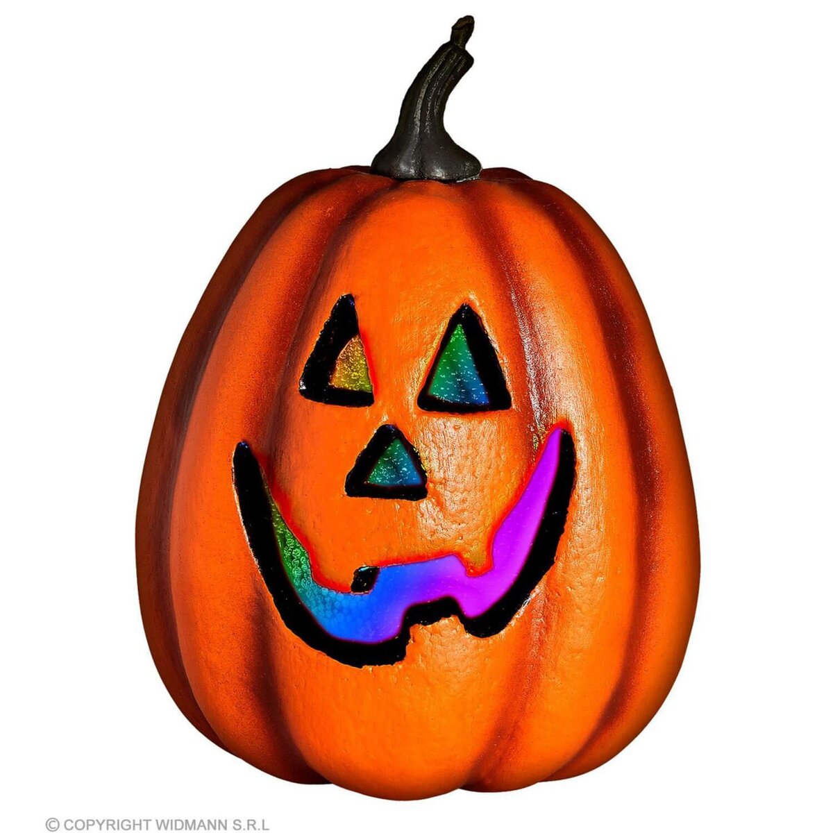 WIDMANN Citrouille D'Halloween lumineuse 23 cm - Led changement de couleur