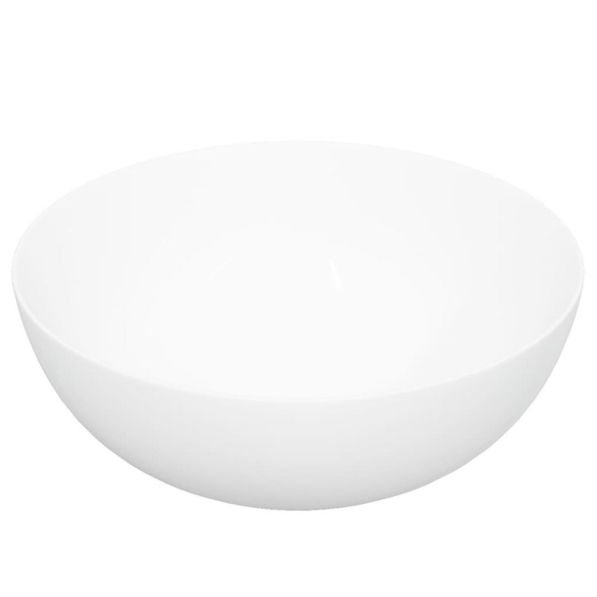VIDAXL Lavabo blanc 36x15 cm ceramique rond