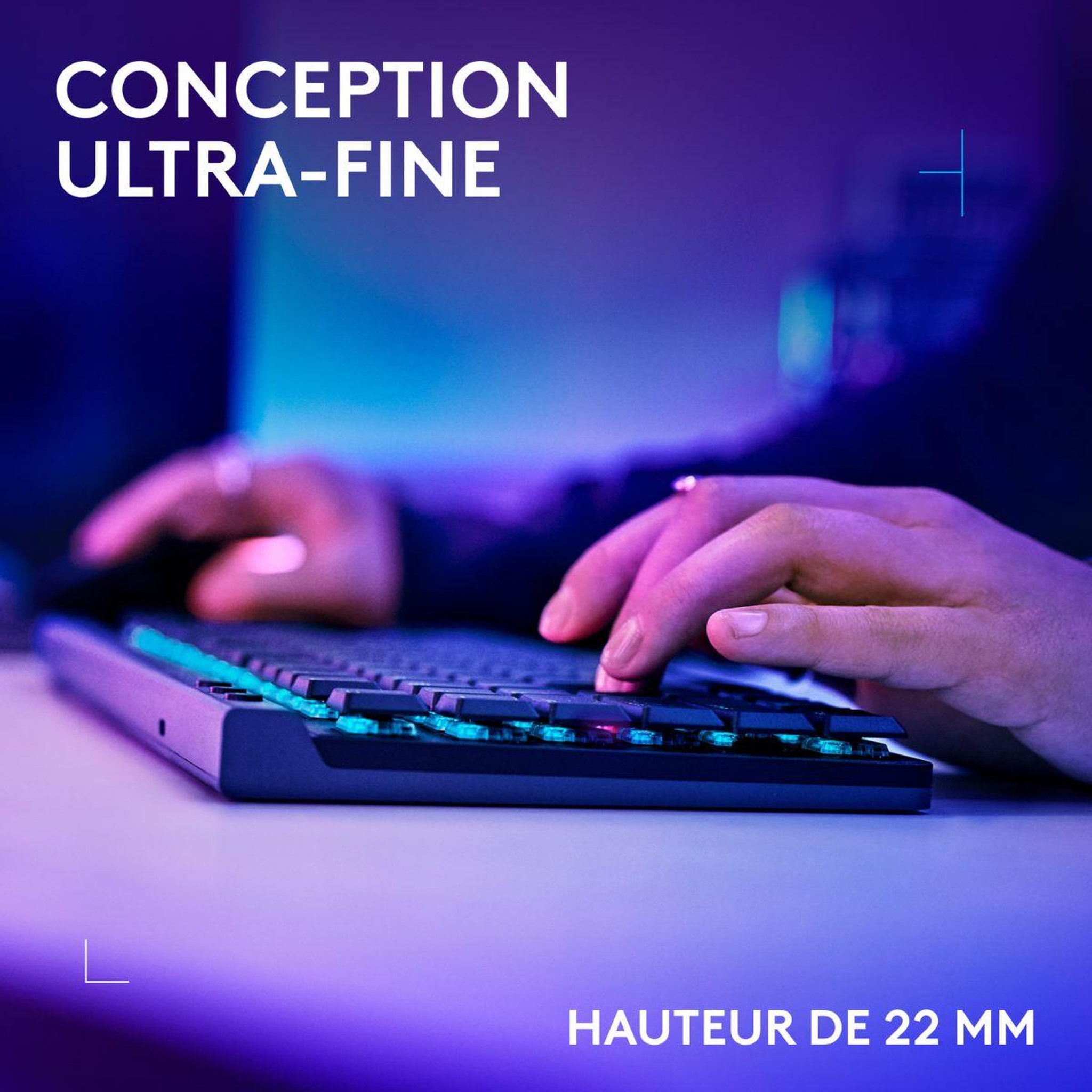 Voir la diapositive 4 : Logitech Clavier gamer sans fil g515 lightspeed tkl tactile noir