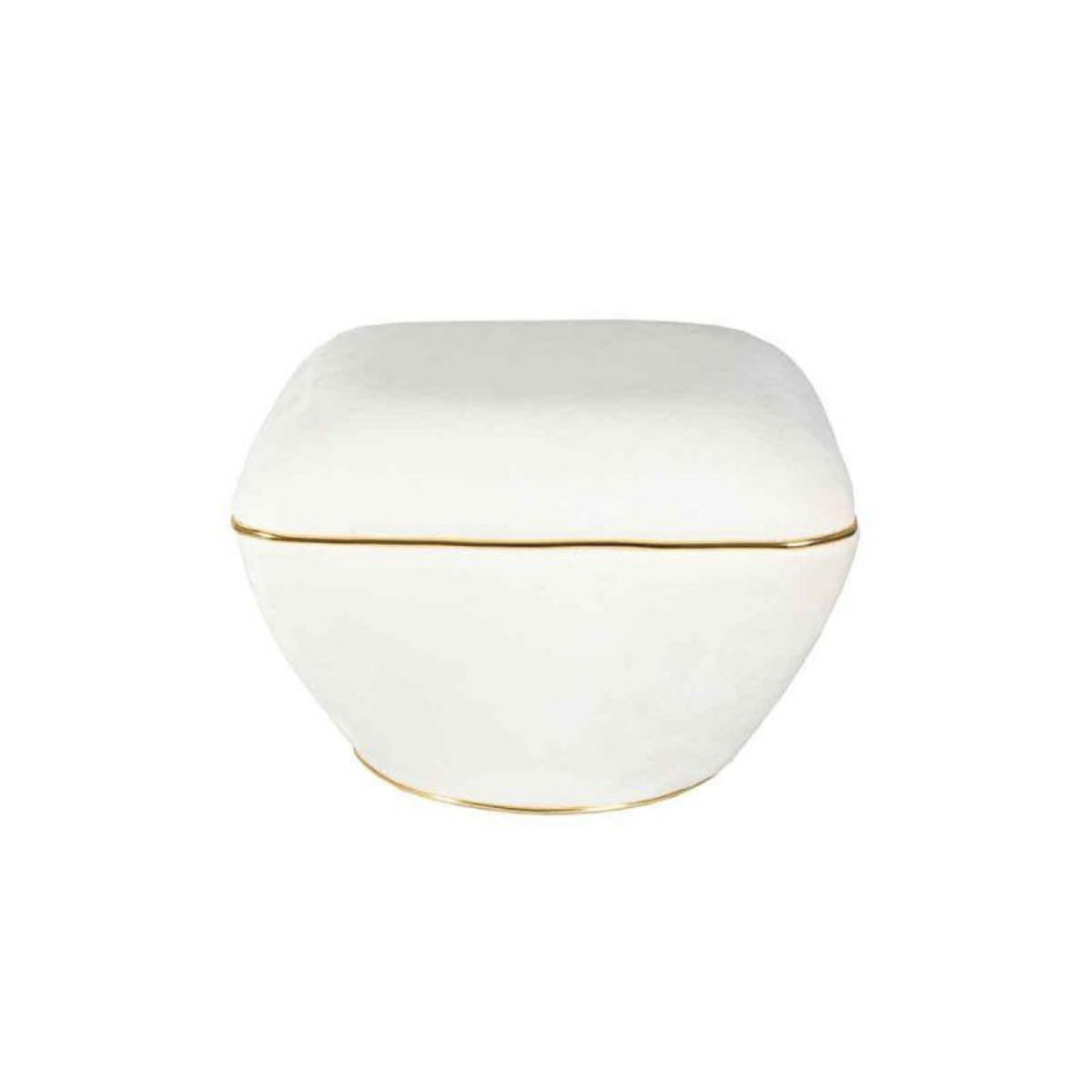 Paris Prix Tabouret Design  Contessa  60cm Ivoire & Or