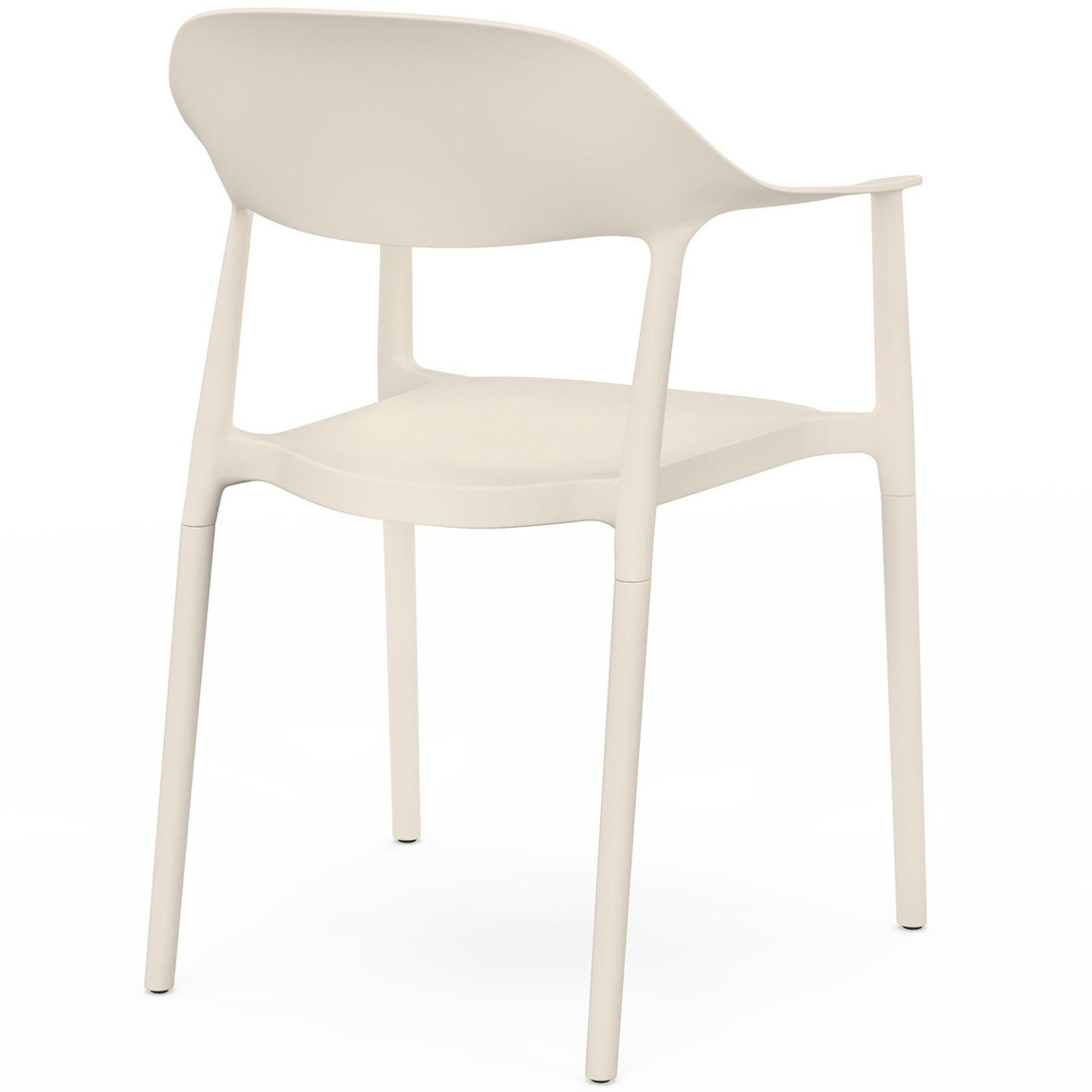 Voir la diapositive 5 : ID MARKET Lot de 4 chaises de jardin empilables suzon en polypropylène beige