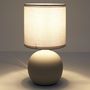 Voir la diapositive 3 : Paris Prix Lampe à Poser en Céramique  Loraine  25cm Taupe