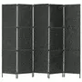 VIDAXL Cloison de separation 5 panneaux Noir 193x160 cm Jacinthe d'eau