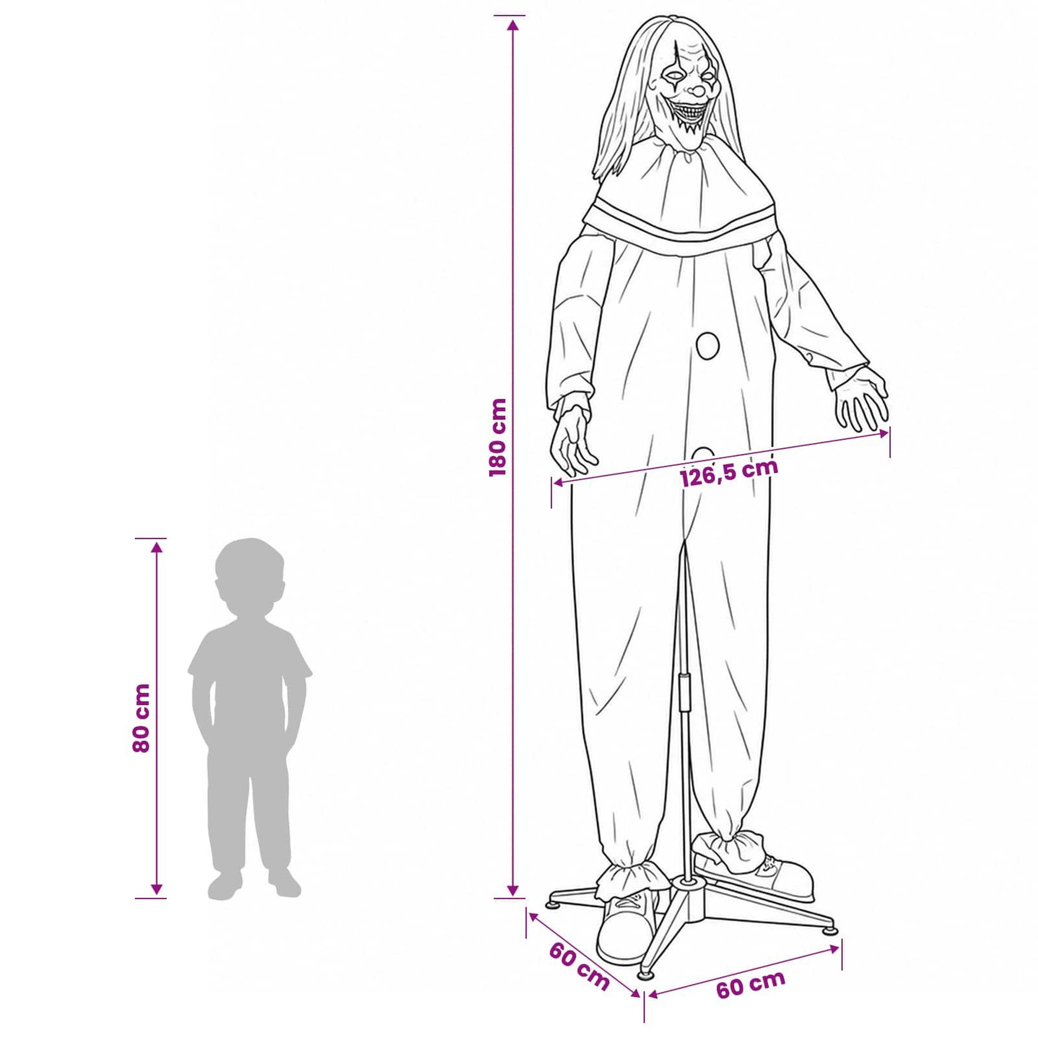 Voir la diapositive 3 : VIDAXL Clown effrayant d'Halloween SPOOKA Jaune et Bleu 126,5 x 180 cm