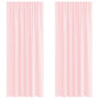 Voir la diapositive 2 : VIDAXL Rideaux en voile avec boucles 2 pcs rose clair 140x245 cm