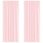 Voir la diapositive 2 : VIDAXL Rideaux en voile avec boucles 2 pcs rose clair 140x245 cm