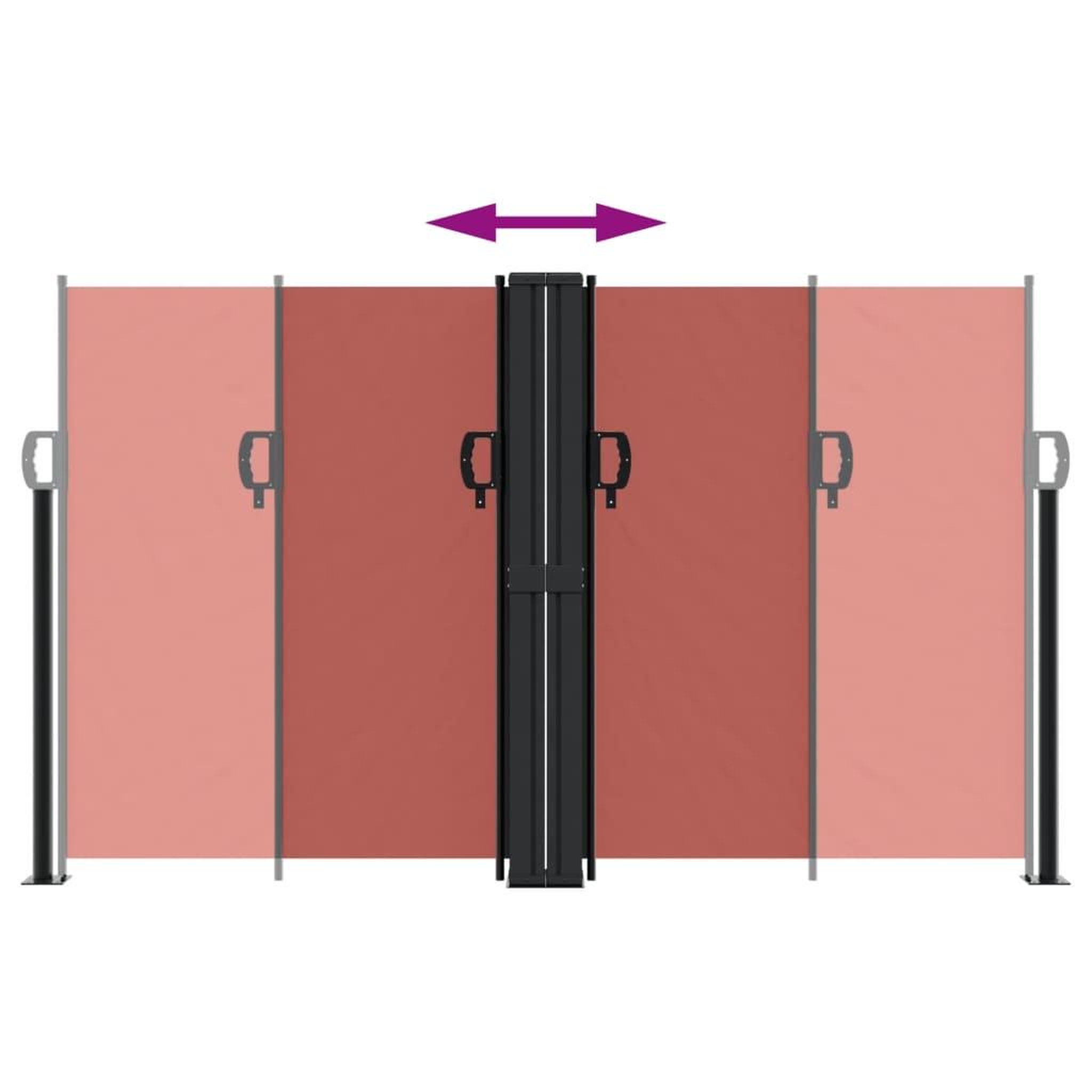 Voir la diapositive 5 : VIDAXL Auvent lateral retractable terre cuite 140x1000 cm