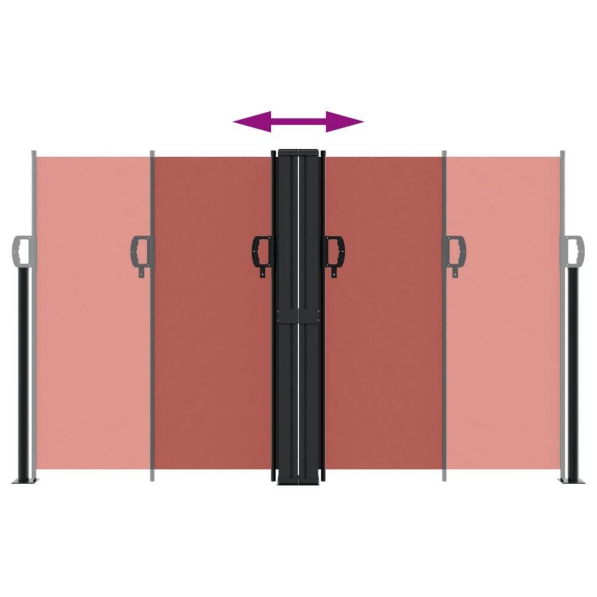 VIDAXL Auvent lateral retractable terre cuite 140x1000 cm